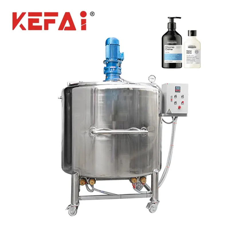 Kefai Acero inoxidable 300L detergente champú agitador Calefacción tanque de mezcla