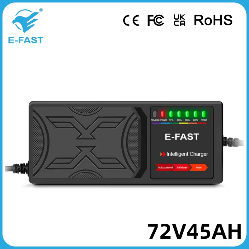 Mise hors tension automatique chargeur rapide chargeur de batterie pour véhicule 72 V.