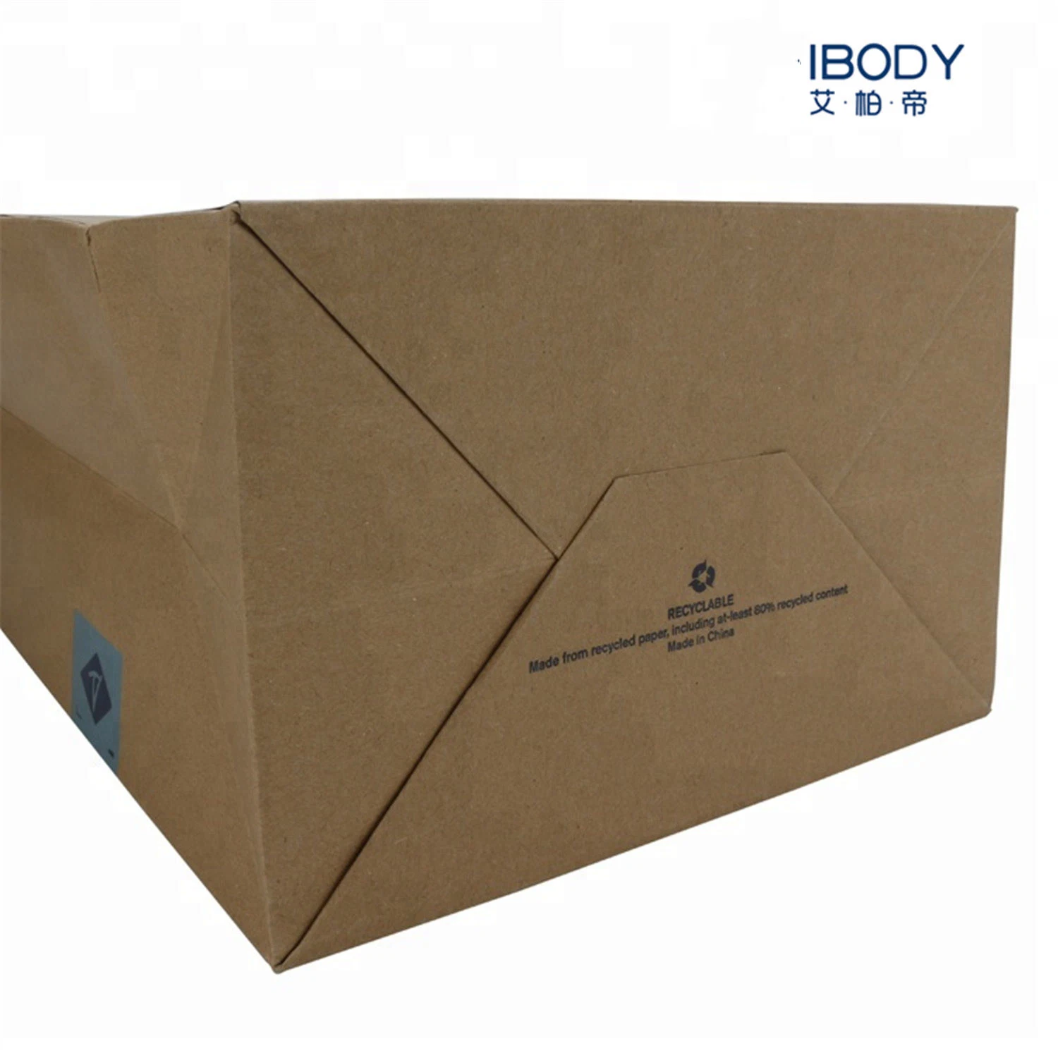 Wholesale Eco-Friendly Customized Logo Twisted Handle Brown Kraft Paper Shopping Bag for Shoes Packaging