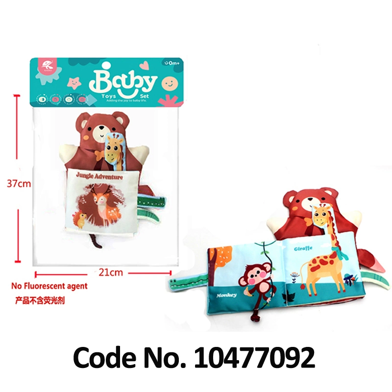 Juguetes educativos al por mayor Cola de animales suave 3D Libro de tela Para Bebés Hot Vender juguetes para bebés