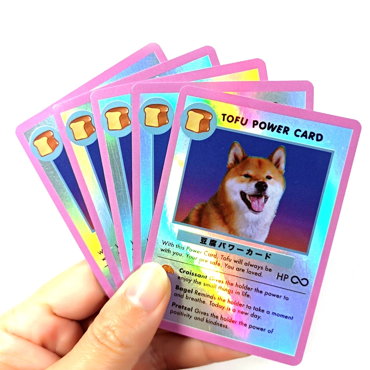 Cartões de alta qualidade personalizados de fábrica impressão de cartões de troca brilhantes raros Jogo de efeitos