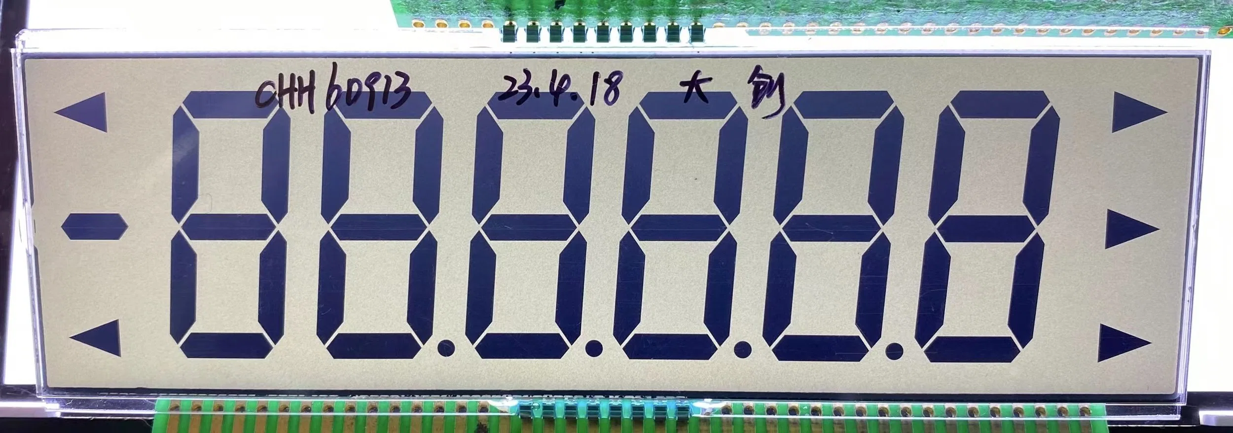 Ecrã LCD de escala electrónica transfletivo com visor positivo HTN e branco Retroiluminação