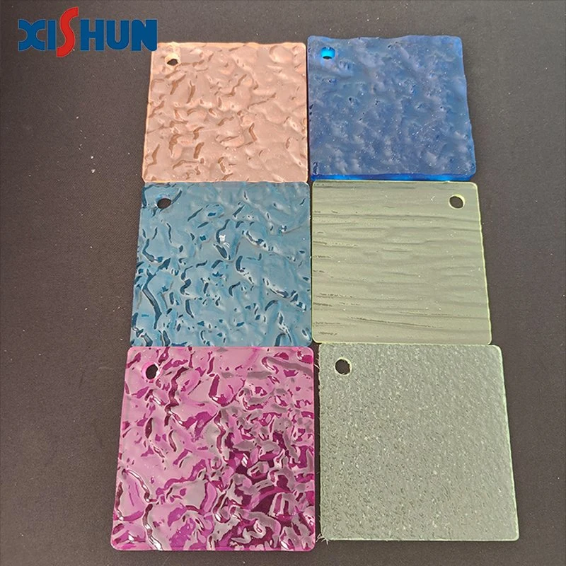 Clear Decorative PMMA Panel Texture Embossed Acrylic Plexiglass Sheet