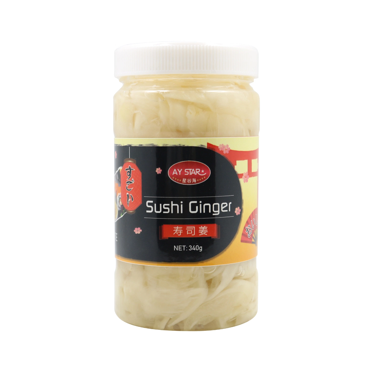 Cor-de-rosa branca 190g 1kgs Pacote receitas legumes Pickled Sushi Gengibre