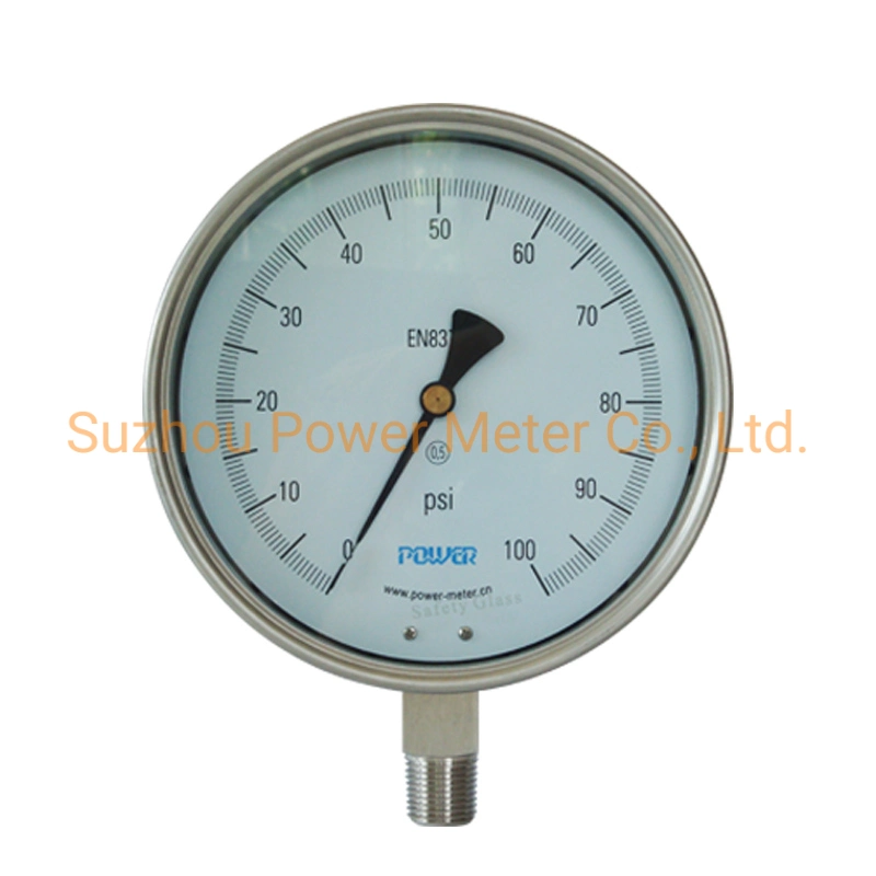 6inch Dial Stainless Steel Pressure Gauge Safety Pattern 100psi
