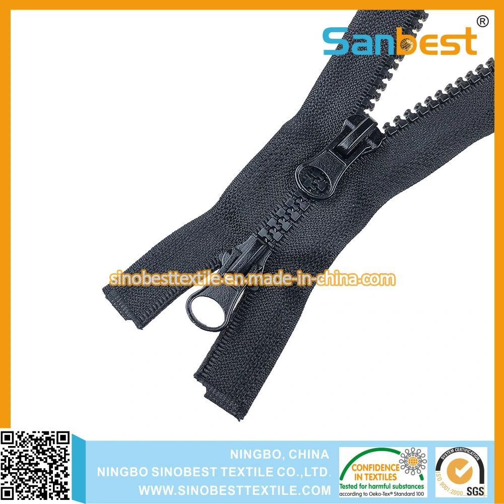 Nylon Heat Resistant Zipper with Black Teeth #7