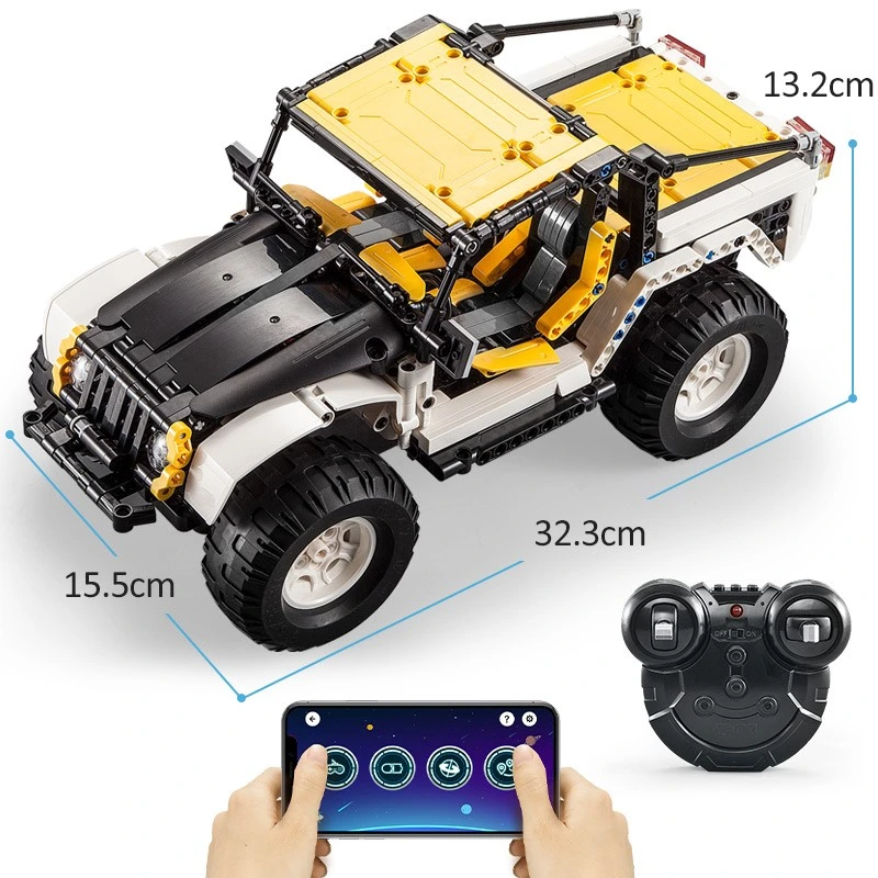 Children Kidconstruction Intelligent Assembled Building Block Brick SUV Armored Buggy Truck City off-Road Remote Control Electric R/C Vehicle Car Set Model Toy