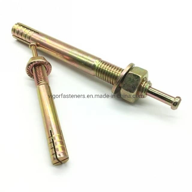 M6-M20 Carbon Steel Hit Anchor Bolt with Yellow/White Zinc Plated for Construction Hammer Drive Anchor Expansion Anchor