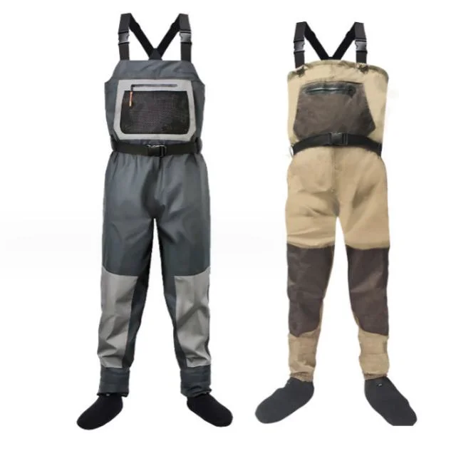 Cracking Breathable Waterproof Full-Body Diving Fabric Chest Waders