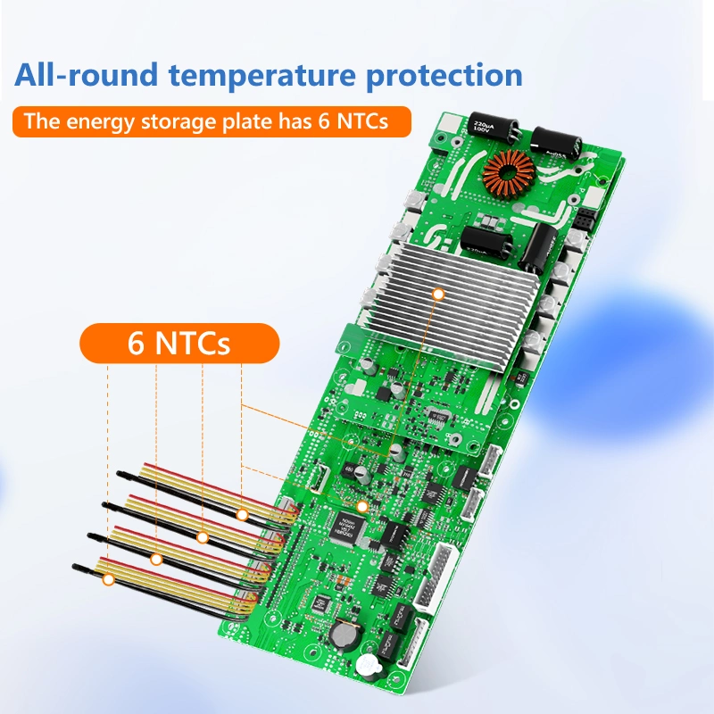 Tdt 8s 15s 16s 100A 200A 24V 48V LiFePO4 Lithium Battery Protection Board LFP Cell Balance Integrated Circuits Smart LCD RS485 Can Bt RS232 BMS