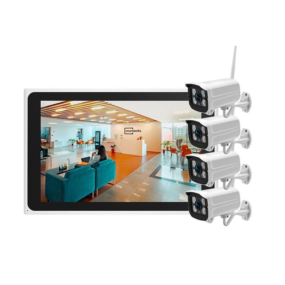 4CH/8CH P2p 1080P Wireless WiFi Video Surveillance IP Network CCTV Security Camera System NVR Kit with HD LCD Monitor