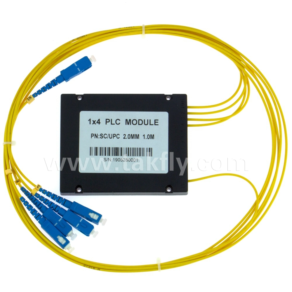 1X2/4 Sc Connector ABS Box Type Fiber Optic Splitter PLC
