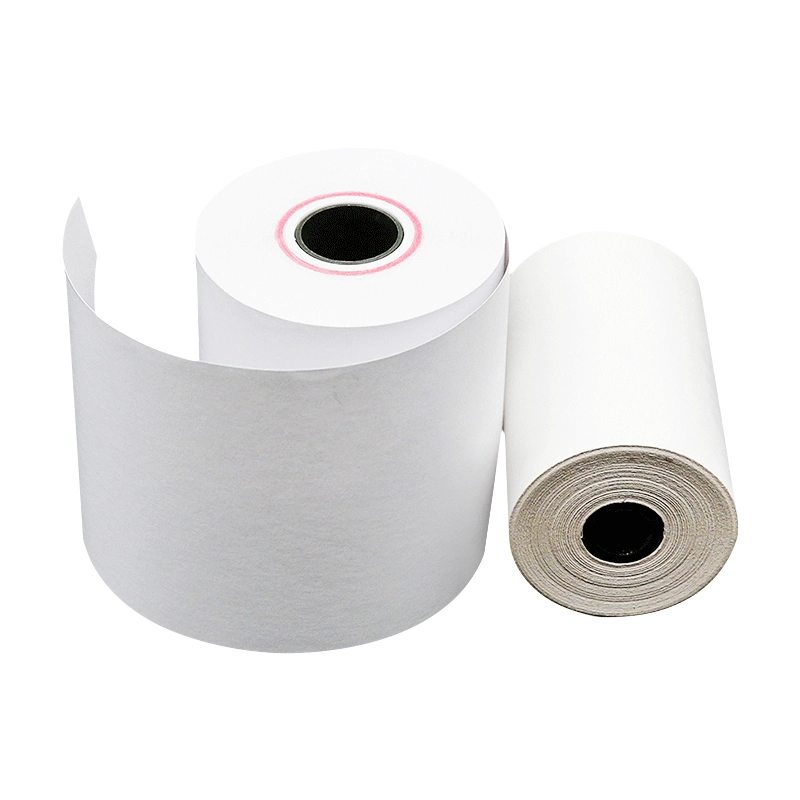 White Plain Thermal Paper Billing Roll Blue Ink