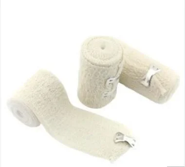China Wholesale/Supplier Cotton and Spandex Elastic Bandage with Clips Crepe Bandage
