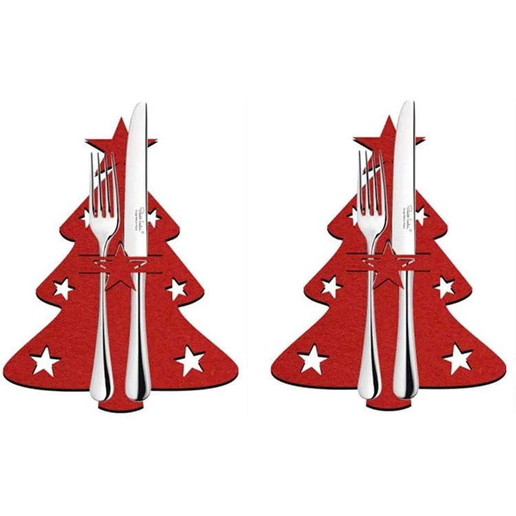 Bolsa de cuchillería cuchillo y tenedor Placemat para árbol de Navidad como decoración de la mesa