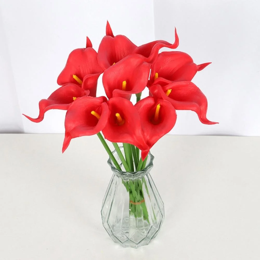 Fleur artificielle Calla Lily des arrangements de fleurs en soie naturelle pour le bouquet de mariée Home Decor Wyz22082