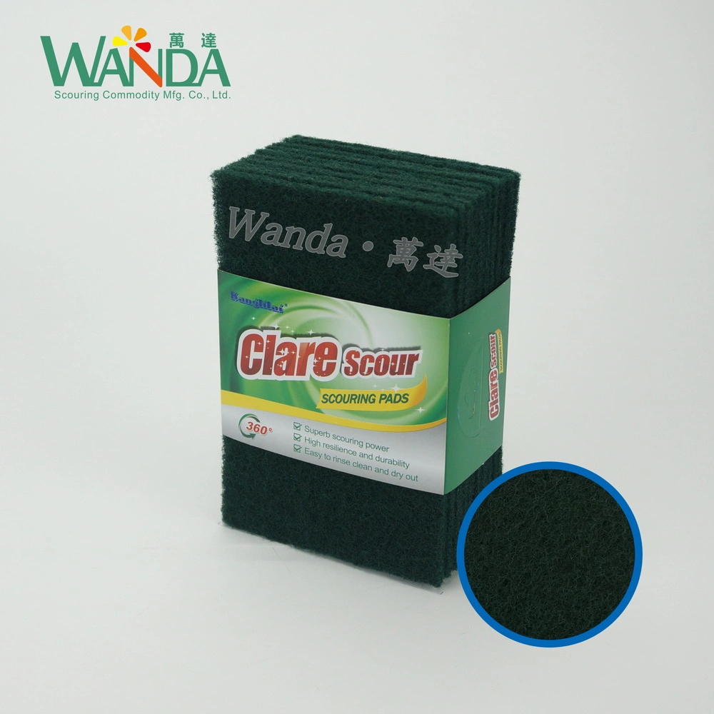 Non-Abrasive Verde Escuro Esfregões produtos de limpeza doméstica
