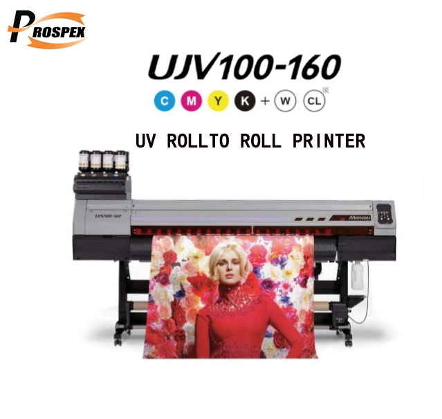 Una verdadera garantía de 64 pulgadas de Mimaki Ujv100-160 LED UV de inyección de tinta de impresora de rollo a rollo