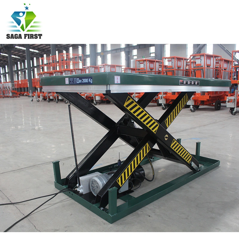 2000kg Cargo Goods Hydraulic Scissors Lift Tables Lifting Jack