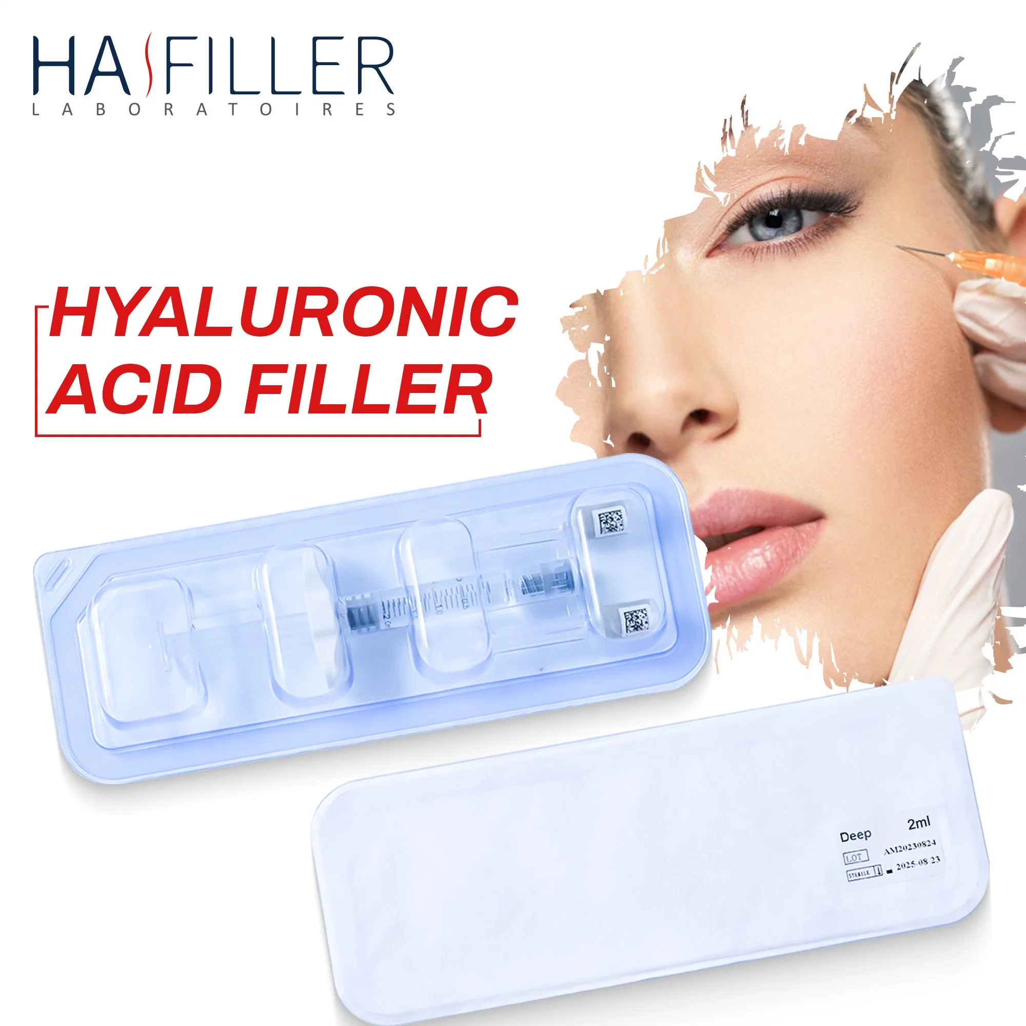 Long Acting Injection Cross-Linked Hyaluronic Acid Body Skin Filler Eye Wrinkles Nose Cheeks Dermis Injection