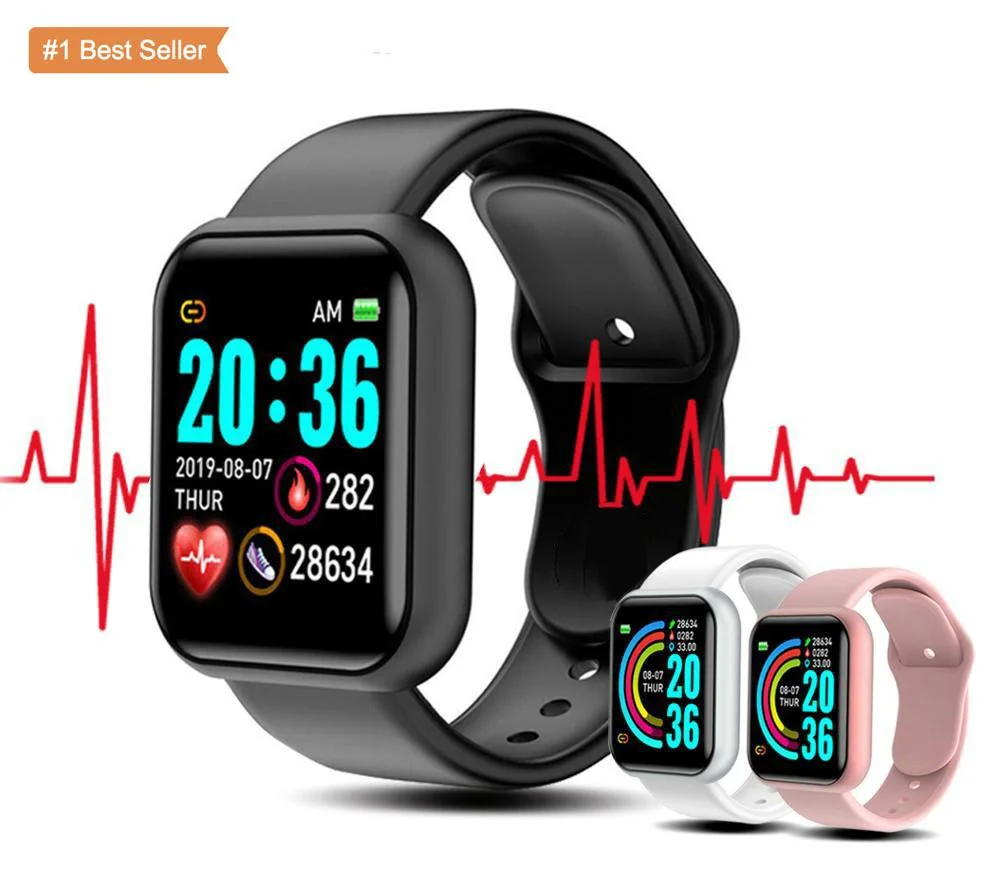 Coração de alta qualidade Y68 Smart Bracelet Sleep Tracker da Hot Sale Monitor de taxa de Fitness à prova de água smartwatch