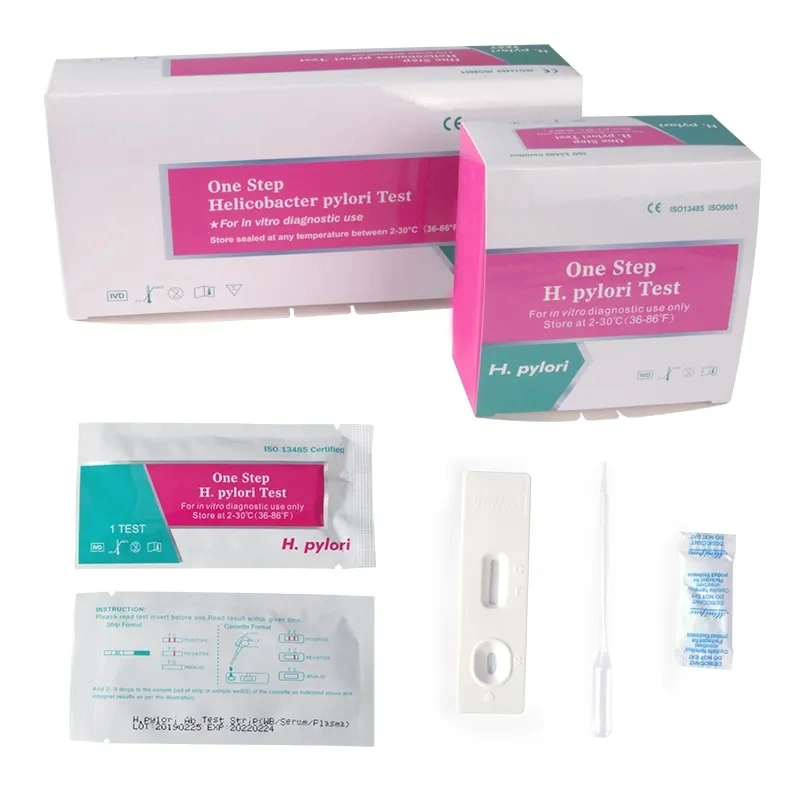 Medical One Step Helicobacter Pylori Test Kit Simple Use Blood Test Strip