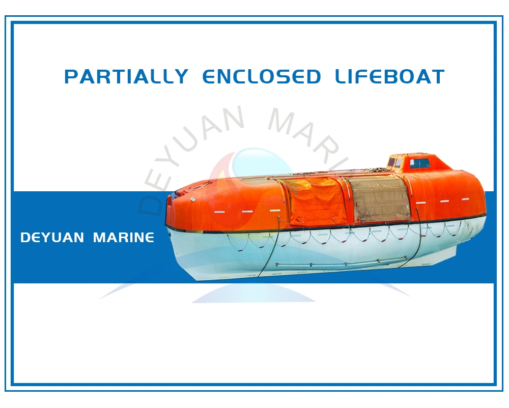 Solas Partially Enclosed Davit-Launched Lifeboat with 20 Person Capacity