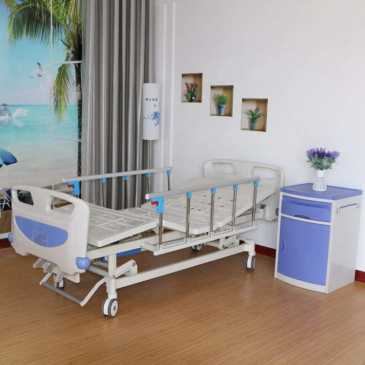 Ajustable de 3 funciones de alta calidad muebles Hospital médico paciente Manual de plegado eléctrico Enfermería cama de hospital (UL-22MD27).