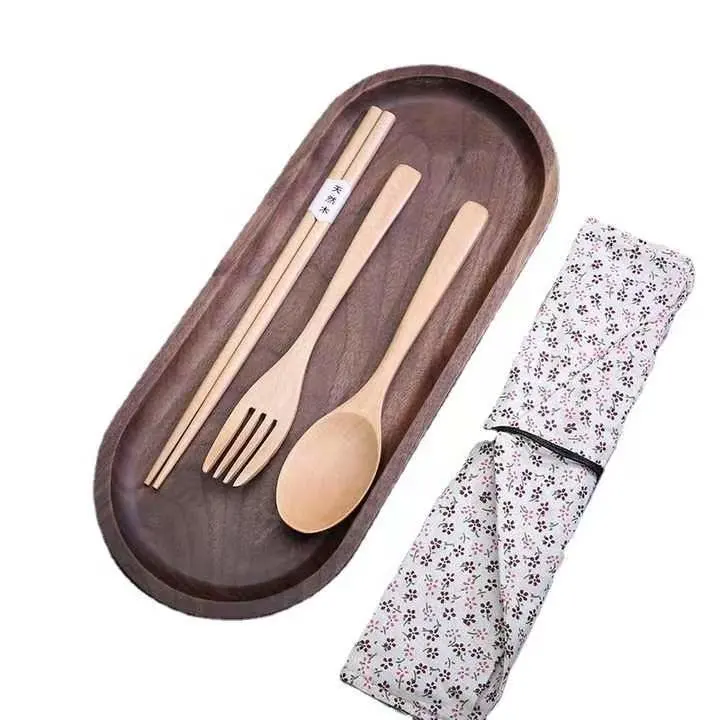 Japanese Creative Portable Spoon Chopsticks Fork Three Piece Set