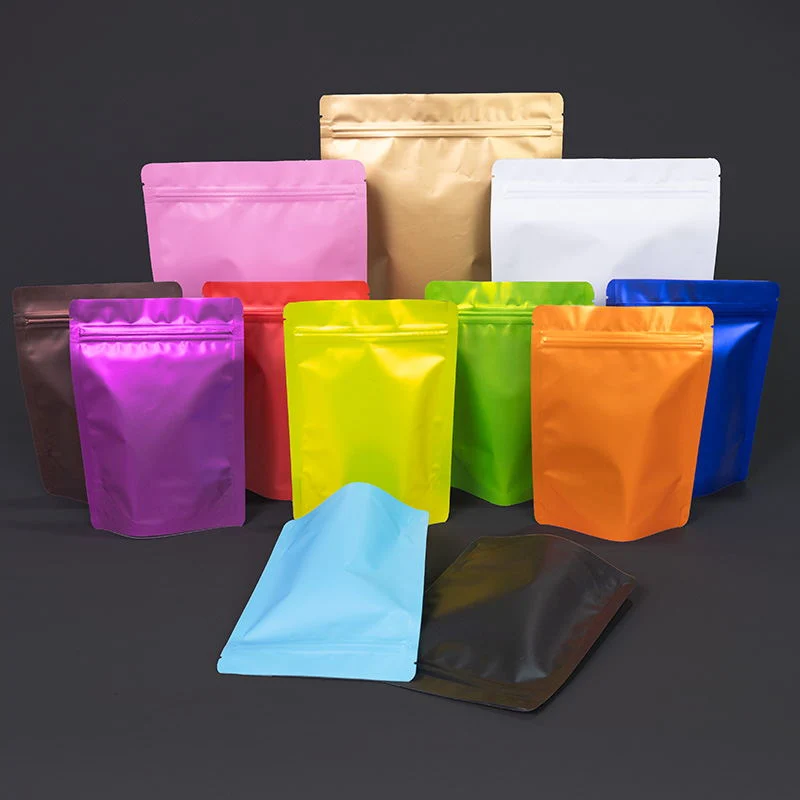 Colorful Aluminum Plated Self Standing and Self Sealing Coffee Tea Leisure Food Cat and Dog Food Packaging Bags Wholesale/Suppliers Zipper Snack Resealable