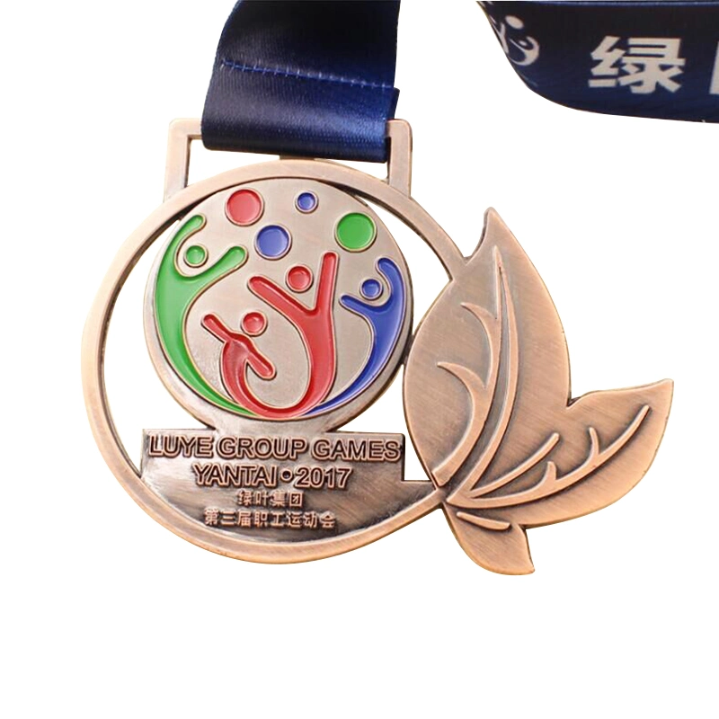 Medalla de oro de gimnasia de artes metálicas personalizadas Artesanía religiosa de baloncesto, fútbol, fútbol, voleibol, béisbol y karate Trofeos deportivos de finalista Medalla con diseño de logotipo
