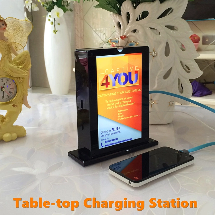 2023 Hot Selling Four USB Acrylic Advertising Display with Menu Power Bank