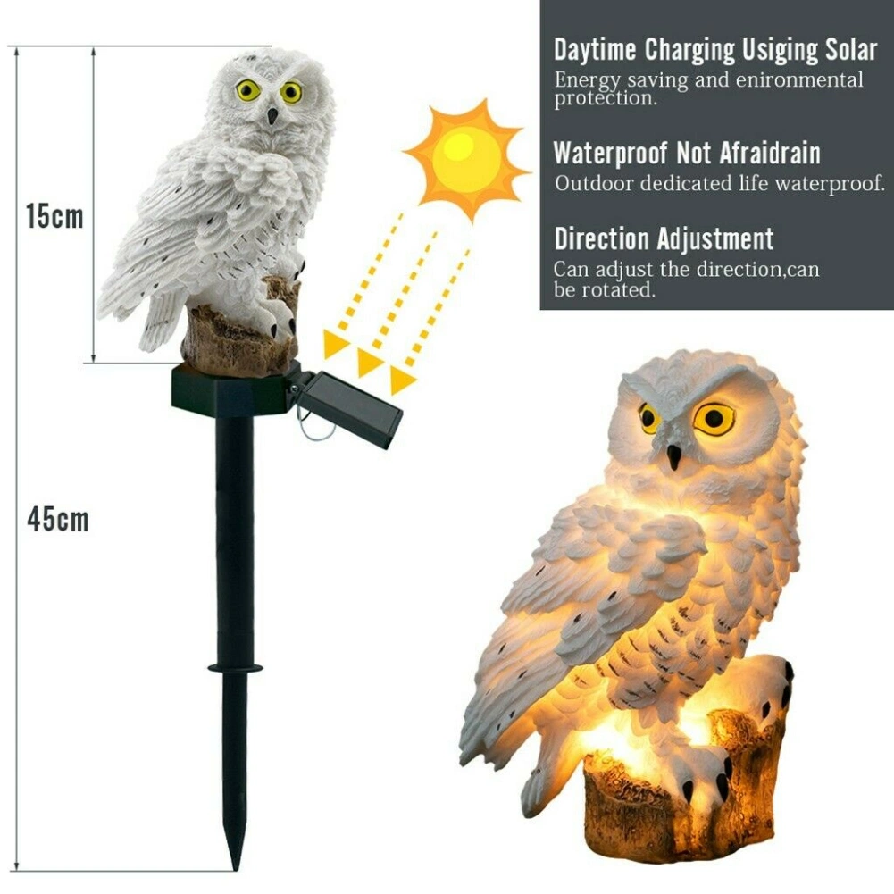 Owl Luz solar con el panel LED Solar