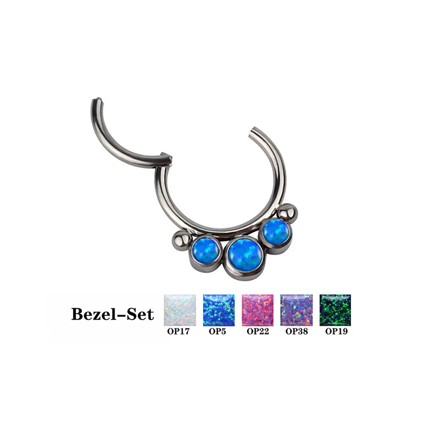 ASTM F136 G23 Bisutería de titanio nariz anillo pezón anillos Navel Vientre botón Piercing Joyería de mujeres Tpn029