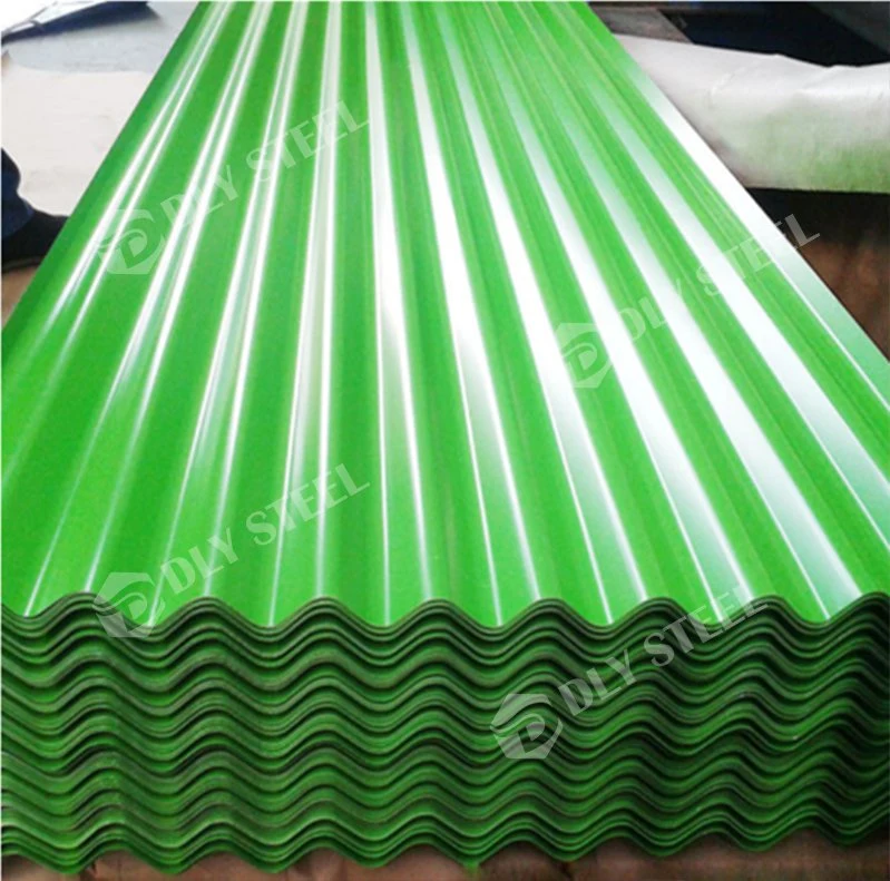Fábrica Venta directa 900mm Color recubierto Galvanizado Metal Corrugado techo Chapa de hierro aluminio para techos