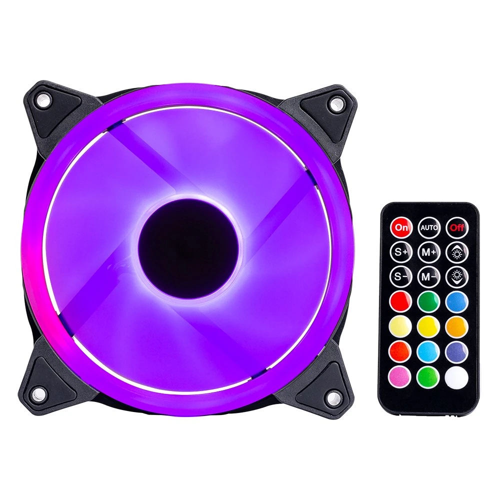 Newest Arrivals Argb PC CPU Fans 120mm 12V DC Rainbow RGB Mute Silent Computer Case Cooling Cooler Fan