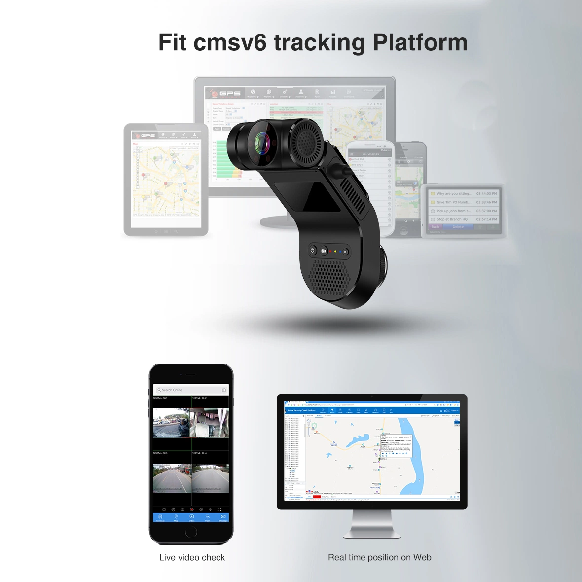 Coche de 4G Dashcam almacenamiento cloud grabador de video alarma cerco Geo con doble lente leva Dash Alquiler de caja negra del vehículo camión Gravadores DVR de Vídeo Digitais Móveis