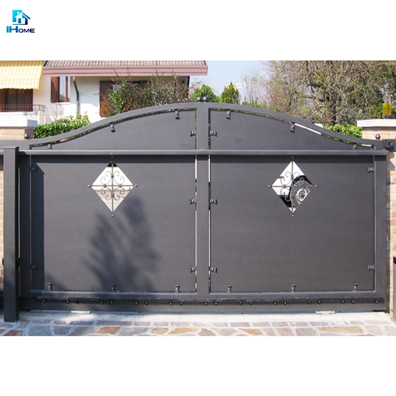 Aluminum Art Gate Suspended Folding Door Electric Villa Garden Gate European Courtyard Gate Design Simple Design Arden Door