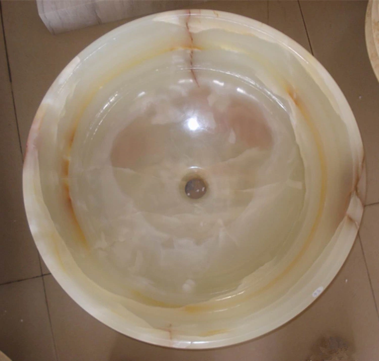 China Factory Marble Honey Onyx Sink for Bathroom Decoration