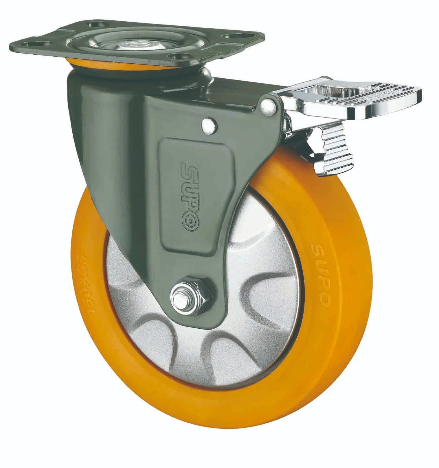 Supo Castor Medical Caster Industrial Wheel Swivel Thread Plate Caster for Equipment