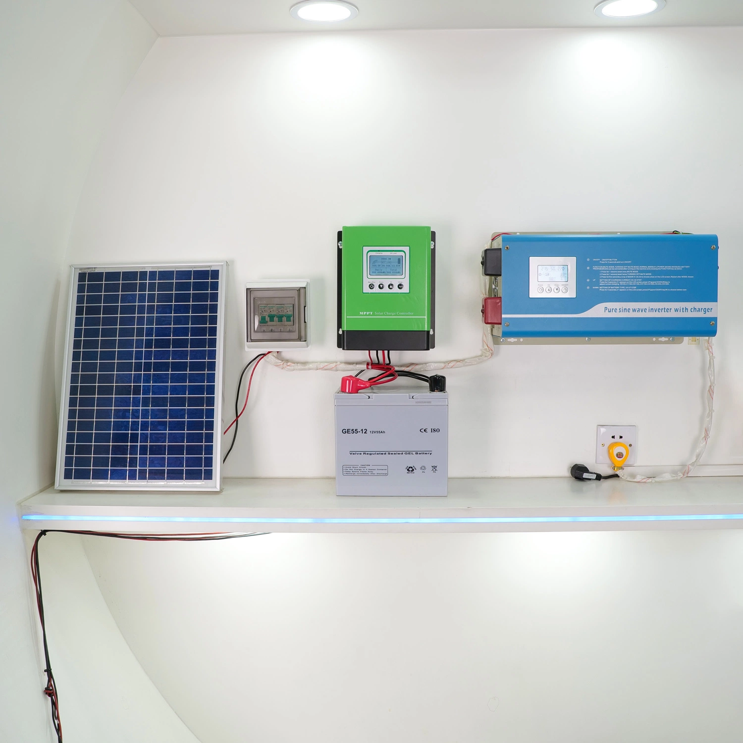 5kVA Solar Panel Generator Ongrid 3.3 Kw 96V DC Battery 12V100ah 5kv 3kw Solar 5kw Hybrid Mini Inverter Solar System