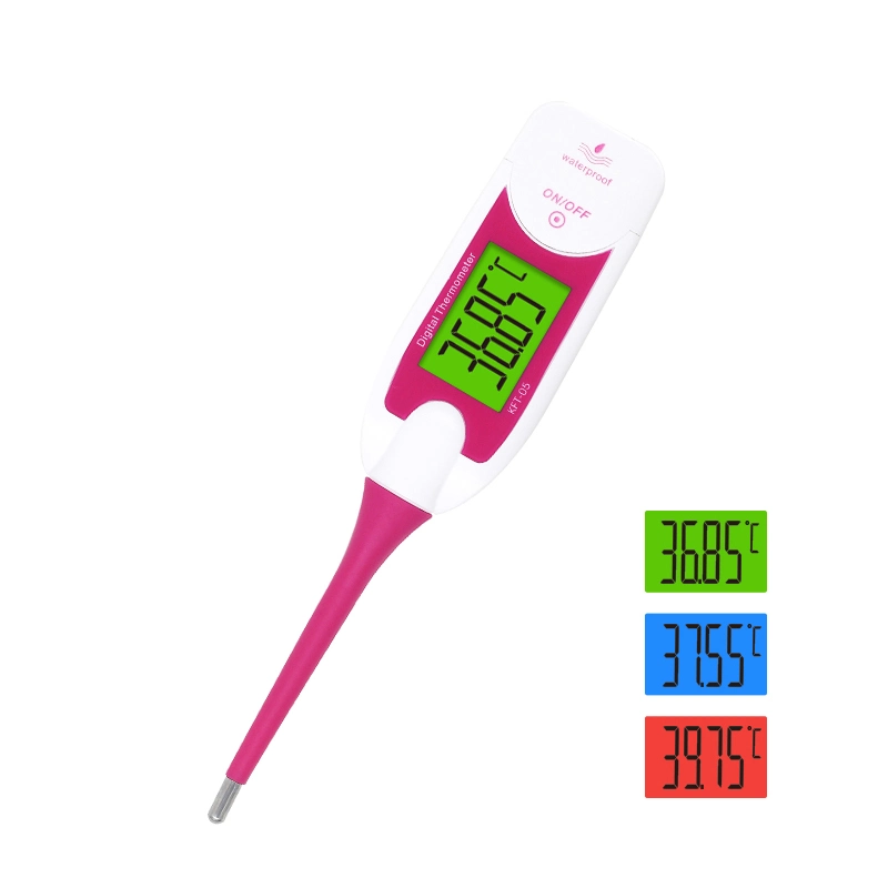 Large Screen Digital Thermometer with Three Color Backlights