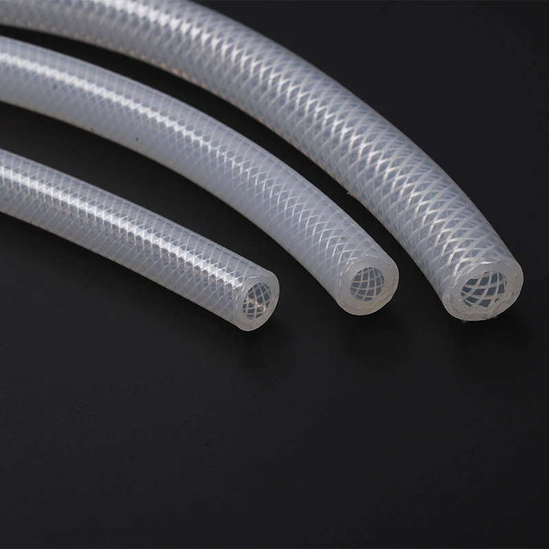 Excellent Quality Heat-Resistant Industrial Fiber Braid Reinforced Silicone Tubing