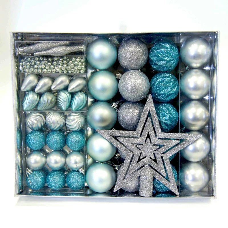 Hot Selling Blue Gift Ball Packs Home Decoration Christmas Tree Decoration Ball