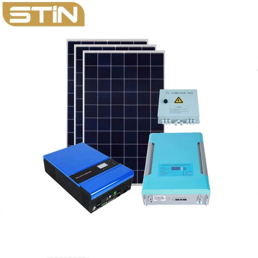 Prix d'usine Système d'énergie solaire hors réseau de 5000W 5kw 5kVA Kit d'énergie solaire Panneaux solaires avec batteries et onduleur solaire.