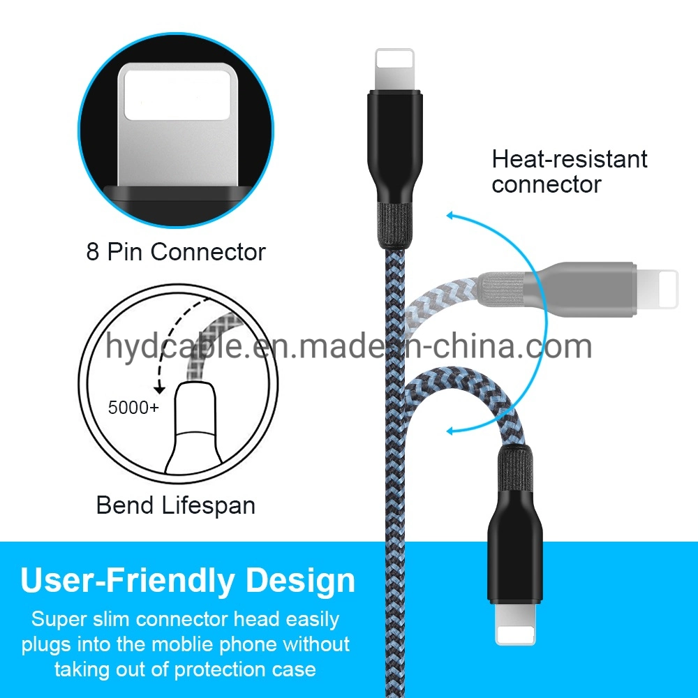 5V/2.1A USB Data Lightning iPhone Charger Cable