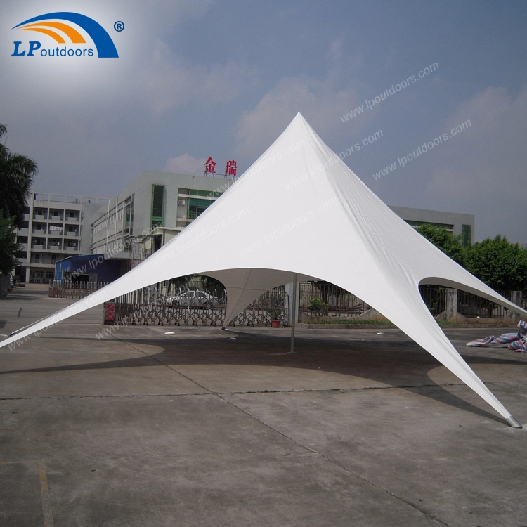 16m White PVC Aluminum Beach Promotion Star Shade Tent