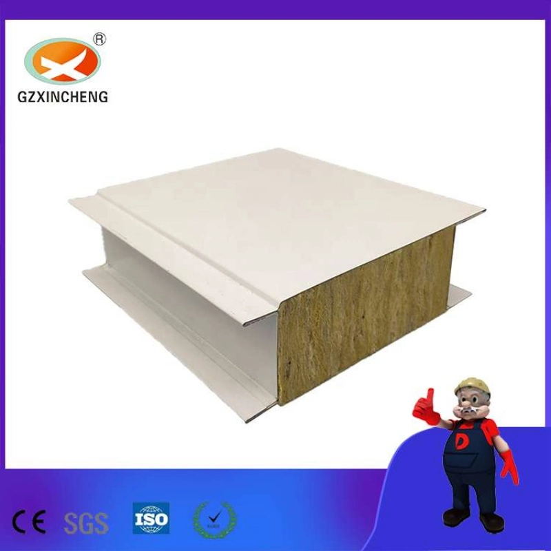 50mm Bstwool Basalt Sound Absorption Heat Insulation Fire Barrier Mineral Rockwool Board Sandwich Wall Roof Panel