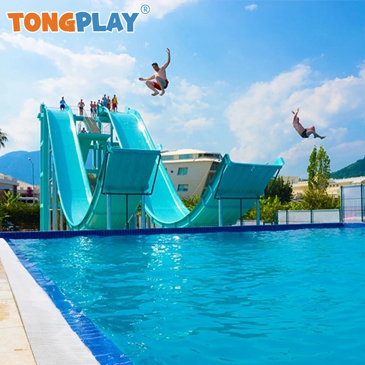 Water Play Equipment Suppliers Parent-Child Slide Water Park Slide Fiberglass Spiral Swimming Pool Equipment