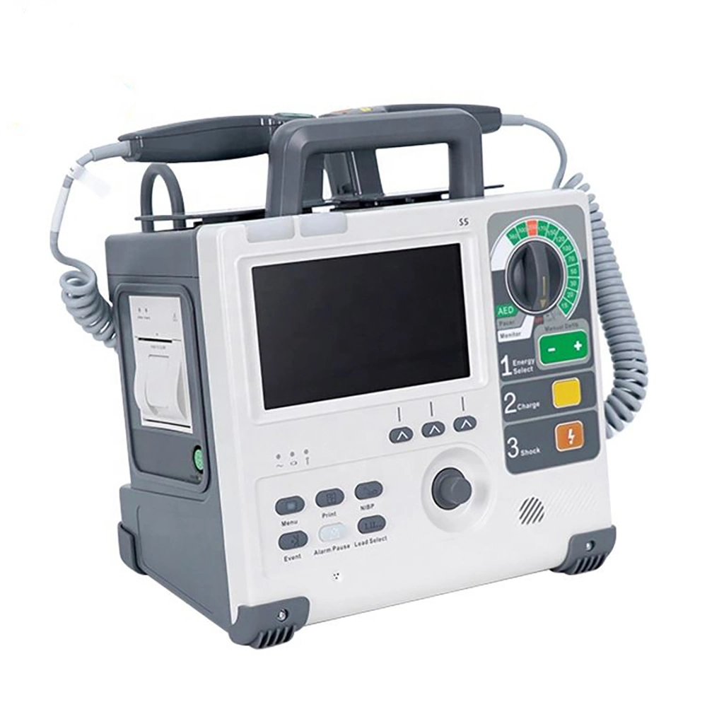 Icen Automated External Defibrillator Physical Therapy Equipments ICU Defibrillator Medical Cardiac Defibrillator